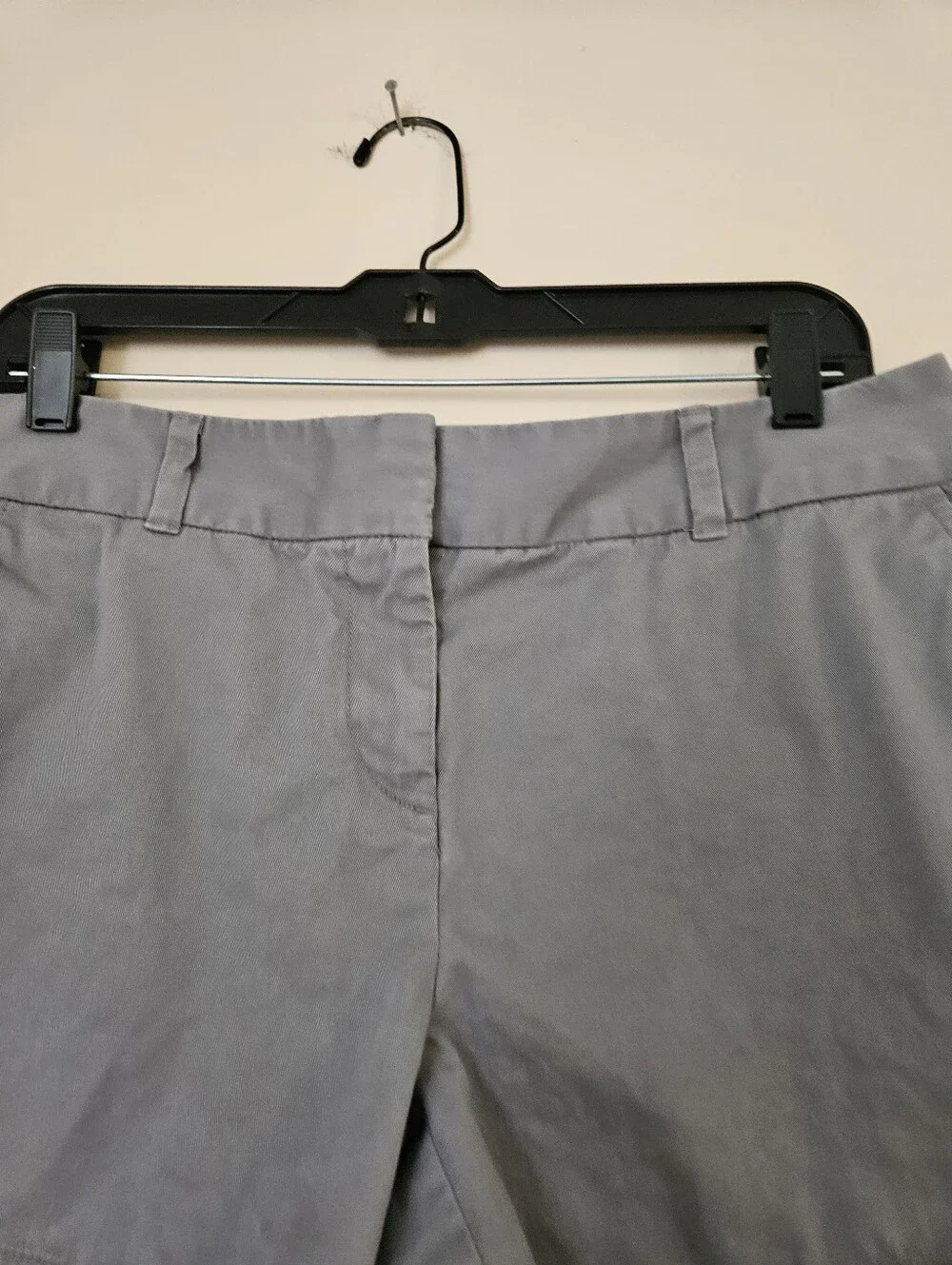 LOFT Light Gray Mid-Rise Chino Shorts, Size 8